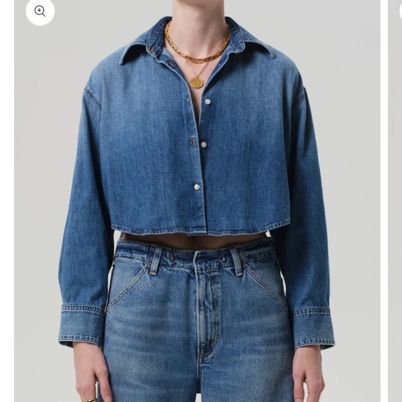 Citizens Of Humanity Indigo Cropped Shirt
